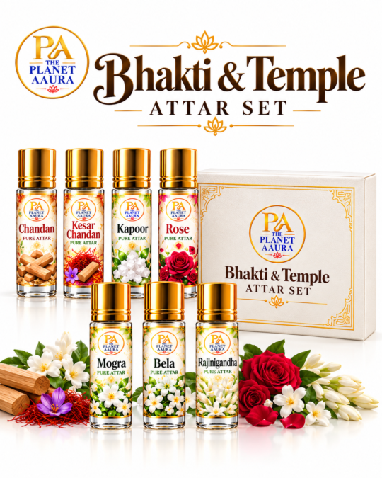 Temple Attar Set for Devotion, Positivity & Inner Reflection | 7 Attars × 6 ML