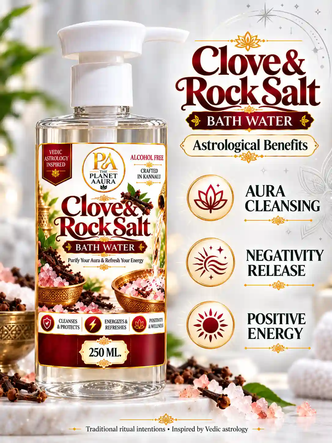 Clove & Rock Salt Bath Water- 250 ML - Image 2