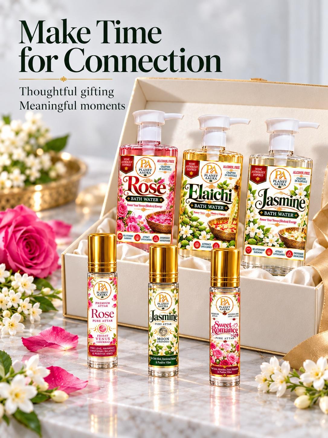 Divine Connection Ritual | 3 Attars + 3 Bath Waters | 6-Piece Collection - Image 5