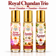 Royal Chandan Trio for Kesar Chandan, Chandan & Kasturi Pure Attar | Confidence, Power, Peace, Prosperity & Leadership