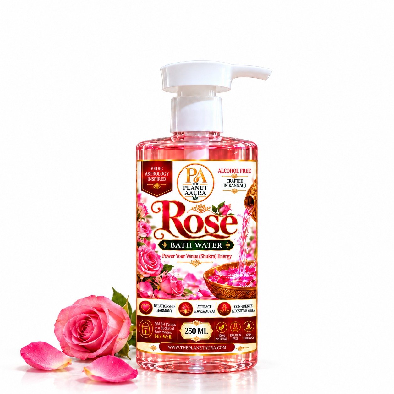 Rose Bath Water for Love, Attraction & Marriage Harmony | 250 ML