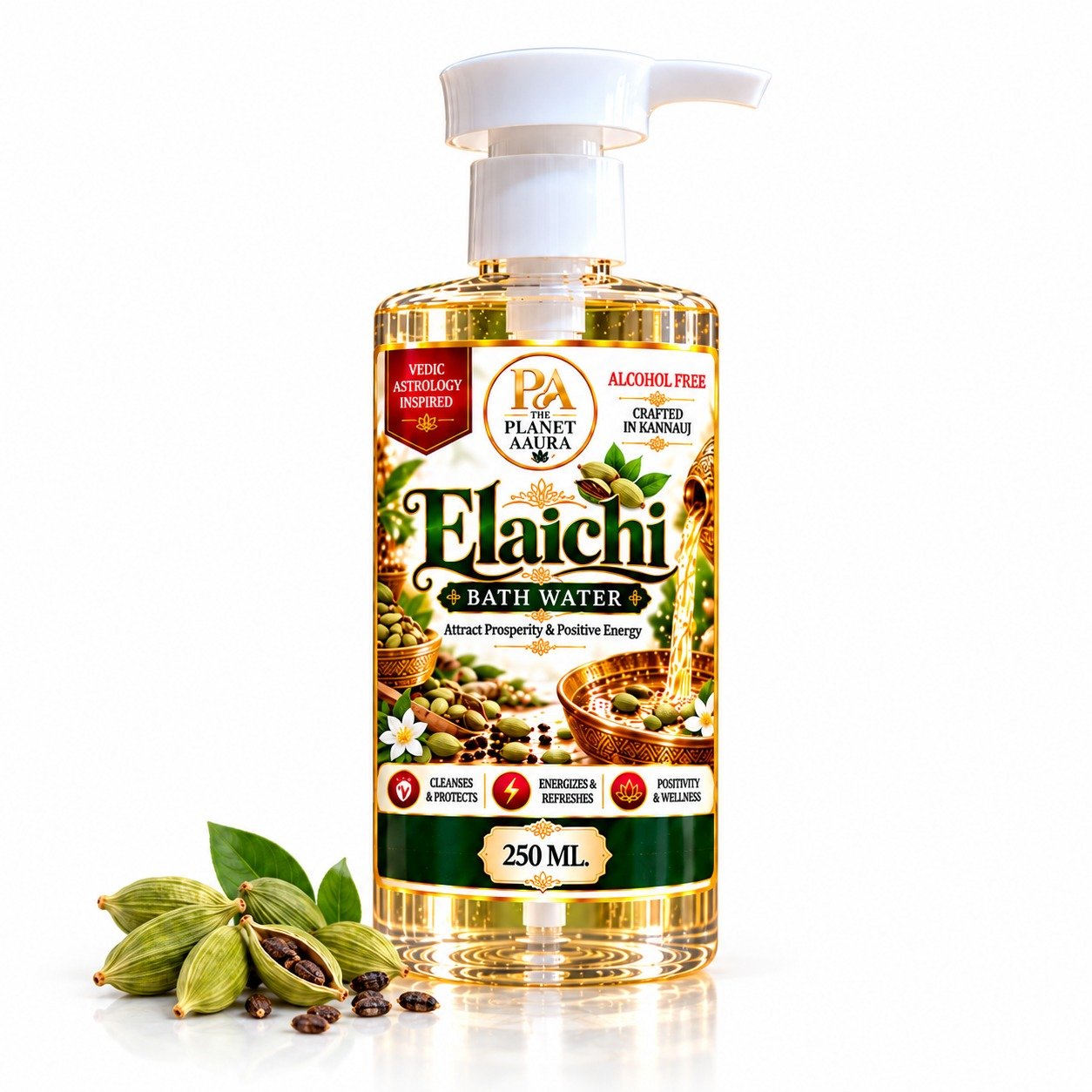 Elaichi Bath Water for Financial Growth, Business Aspirations & Positivity | 250 ML