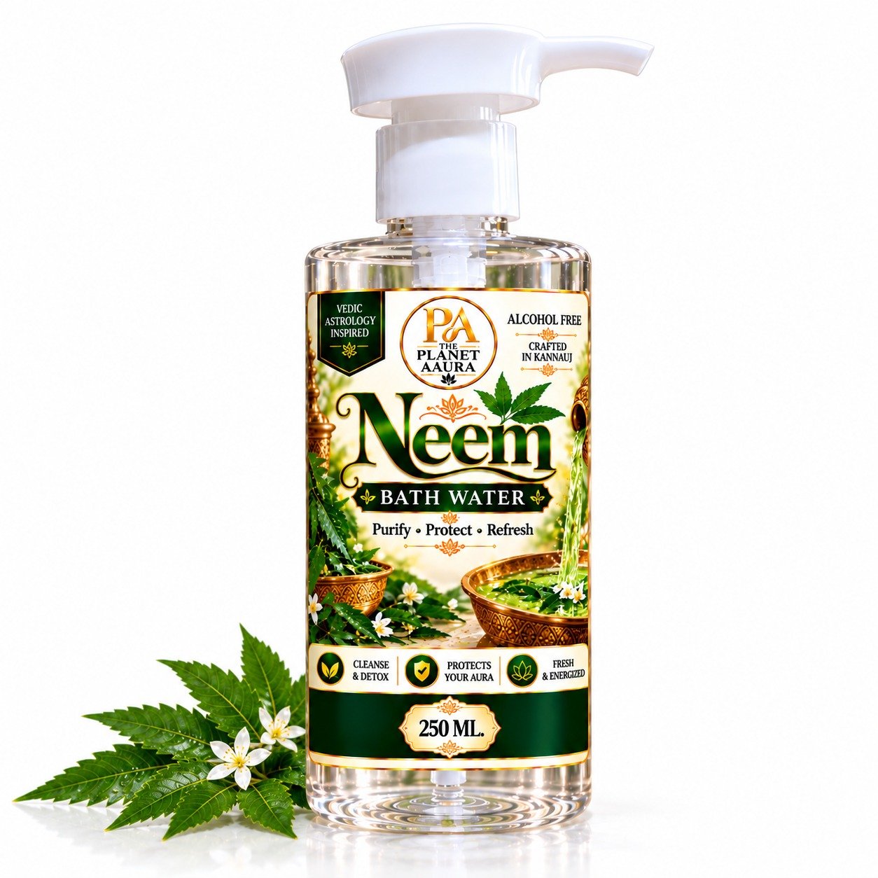 Neem Bath Water for Positivity, Fresh Starts & Protection Symbolism | 250 ML
