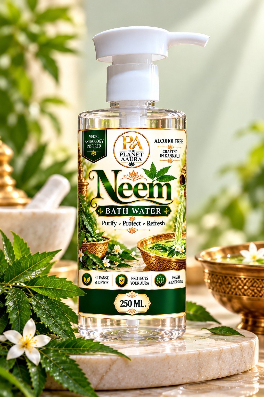 Neem Bath Water for Positivity, Fresh Starts & Protection Symbolism | 250 ML - Image 3