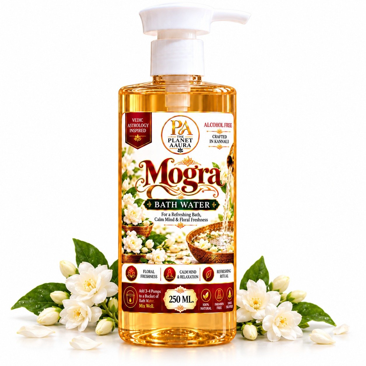 Mogra Bath Water for Love, Positivity & Relationship Harmony | 250 ML