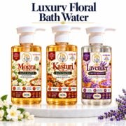 Luxury Floral Bath Water Collection for Personal Charm, Relaxation & Positivity | 3 Bath Waters × 250 ML