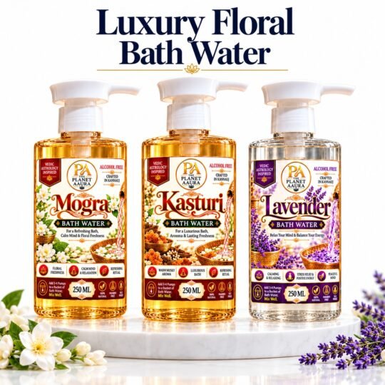 Luxury Floral Bath Water Collection for Personal Charm, Relaxation & Positivity | 3 Bath Waters × 250 ML
