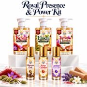 Royal Presence & Power Kit for Confidence, Recognition & Career Aspirations | 3 Attars × 6 ML + 3 Bath Waters × 250 ML