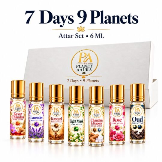 7 Days 9 Planets Attar Set for Positivity, Prosperity & Life Harmony | 7 Attars × 6 ML