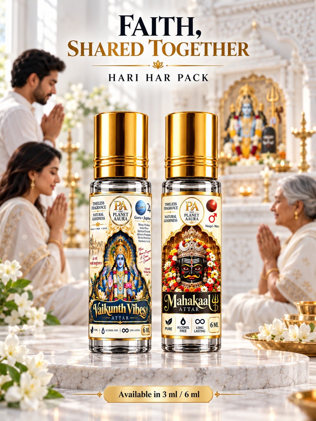 Hari Har Pack for Pure Spiritual Attar Duo | Vaikunth Dhaam & Mahakaal - Image 2