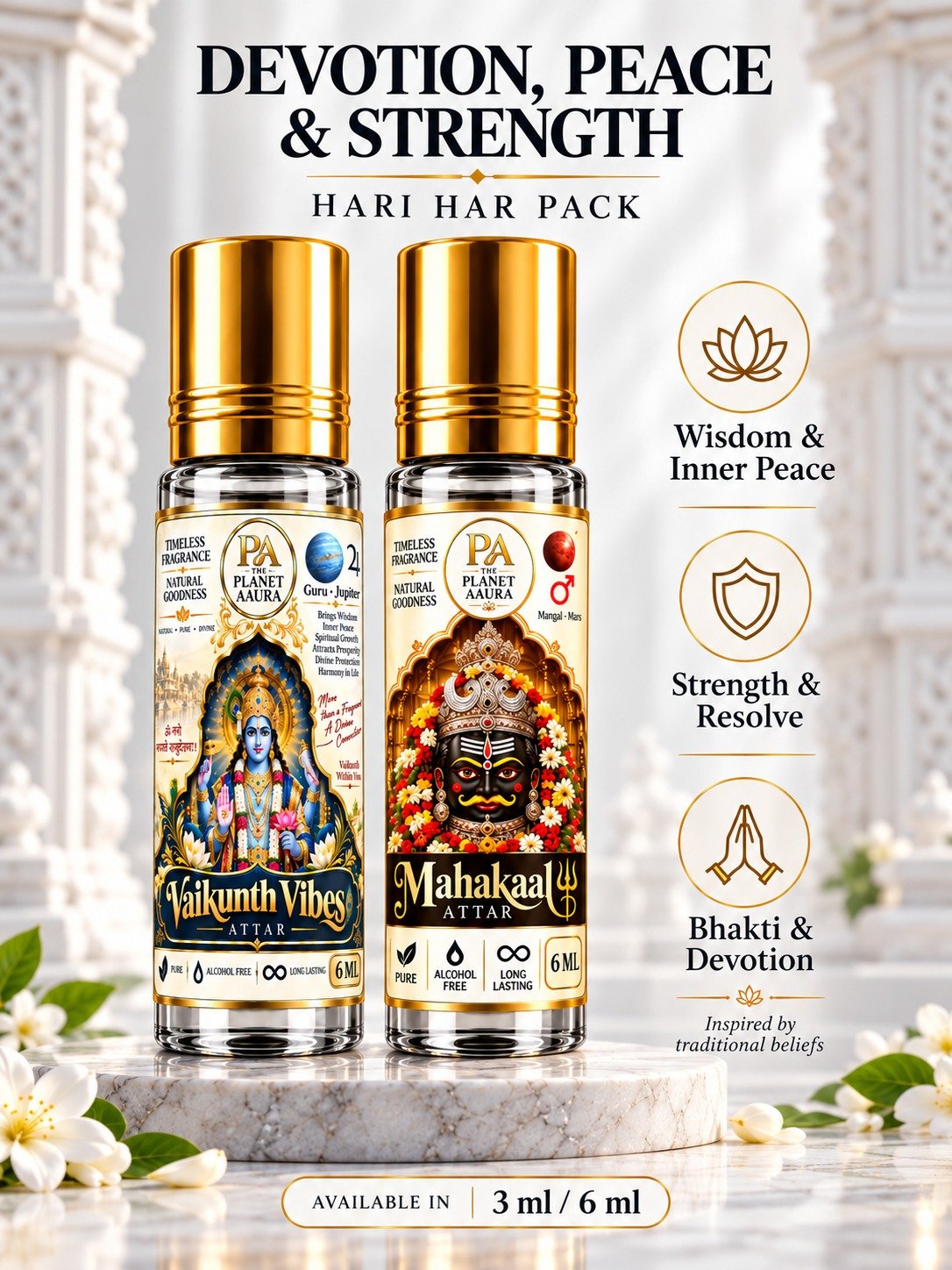Hari Har Pack for Pure Spiritual Attar Duo | Vaikunth Dhaam & Mahakaal - Image 3