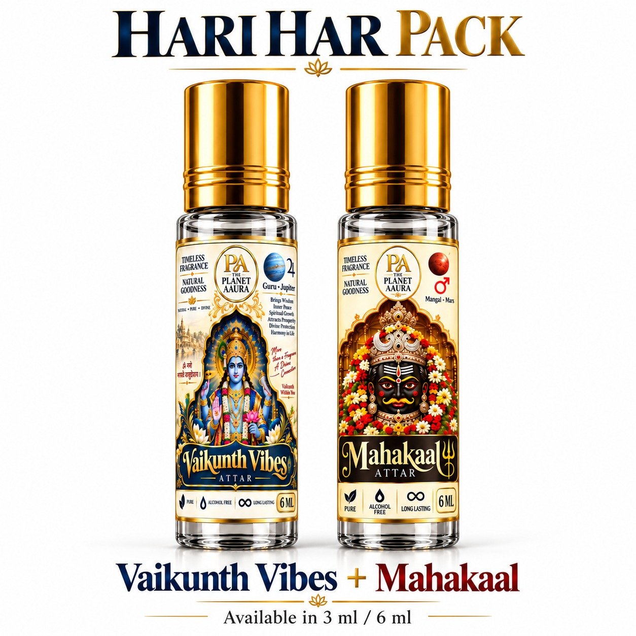 Hari Har Pack for Pure Spiritual Attar Duo | Vaikunth Dhaam & Mahakaal