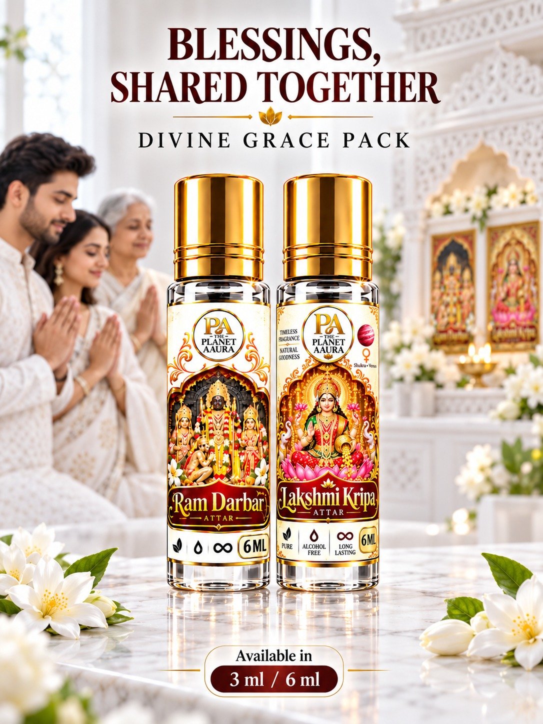 Divine Grace Pack for Pure Spiritual Attar Duo | Ram Darbar & Laxmi Kripa - Image 2
