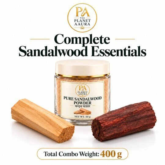 Complete Sandalwood Essentials for Pure Sandalwood Sticks, Red Sandalwood Sticks & Powder | Total 400 GM