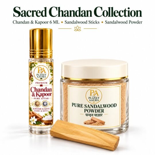 Sacred Chandan Collection for Chandan & Kapoor Attar, Pure Sandalwood Sticks & Powder | 3 Products