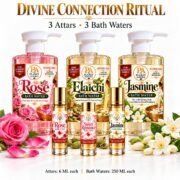 Divine Connection Kit for Love, Attraction & Relationship Harmony | 3 Attars × 6 ML + 3 Bath Waters × 250 ML