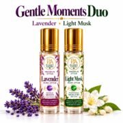 Gentle Moments Duo for Lavender & Light Musk Pure Attar | Mental Peace, Emotional Balance, Confidence & Harmony