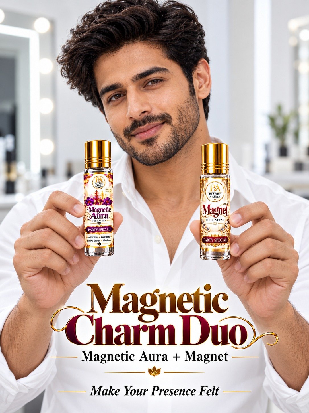 Magnetic Charm Duo for Magnetic Aura & Magnet Pure Attar | Attraction, Confidence, Charisma & Party Special Fragrance - Image 2