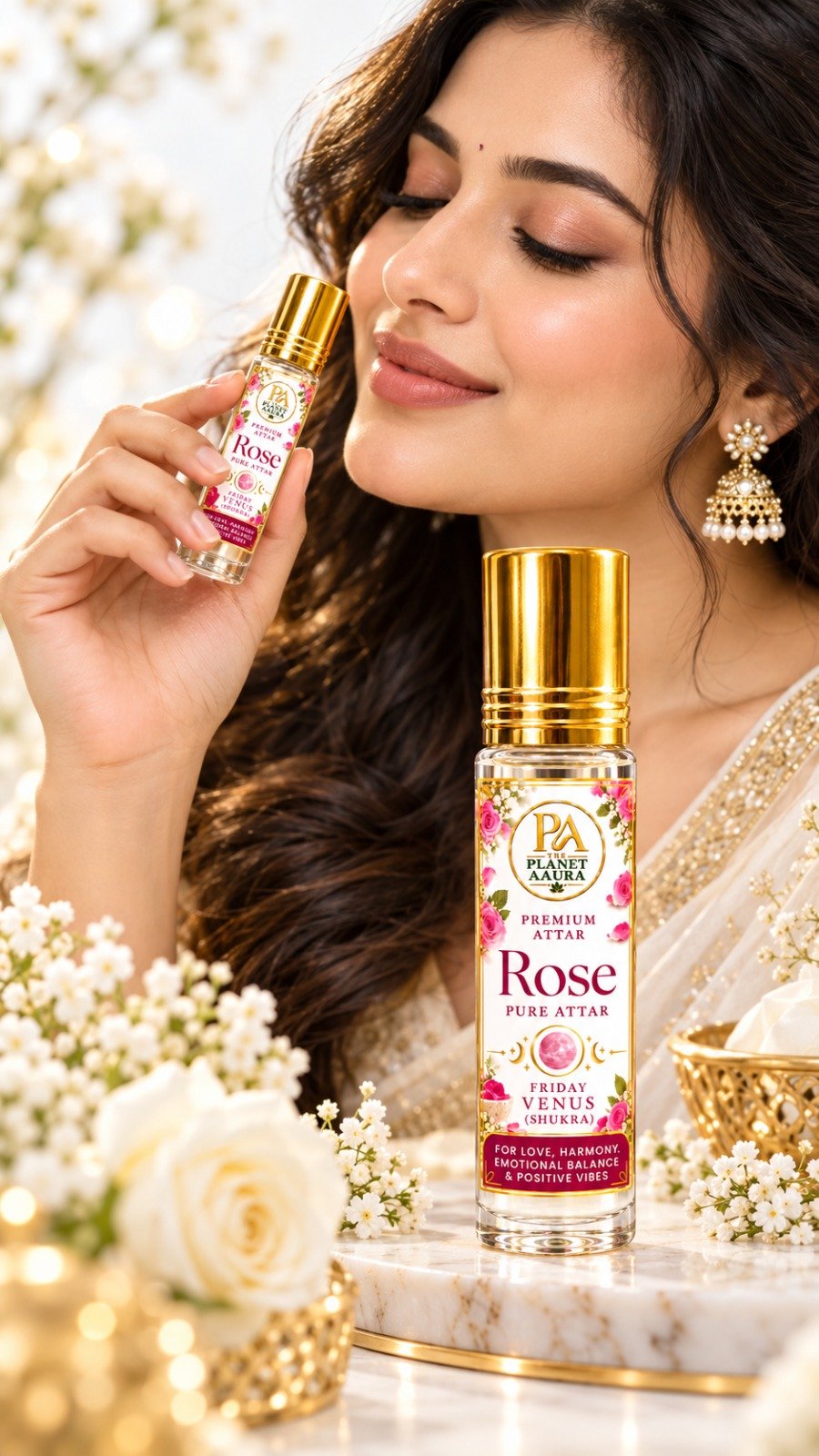 Rose Pure Attar for Love, Attraction, Marriage Harmony, Beauty & Venus Energy - Image 2