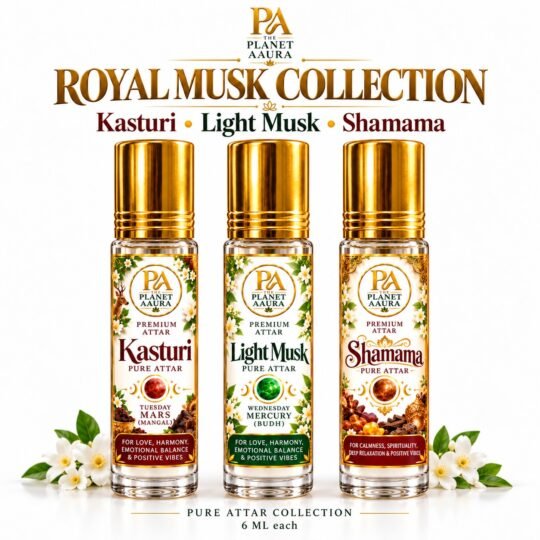 Royal Musk Collection for Kasturi, Light Musk & Shamama Pure Attar | Confidence, Leadership, Communication & Royal Elegance | 6 ML × 3