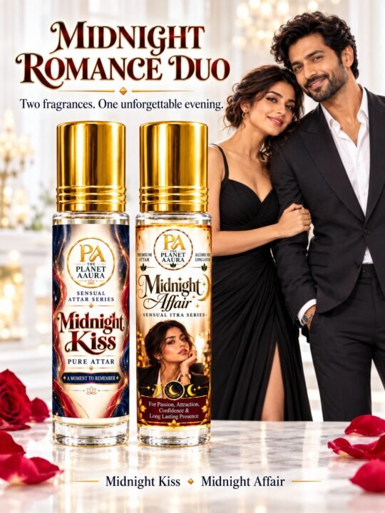 Midnight Romance Duo for Midnight Kiss & Midnight Affair Pure Attar | Passion, Romance, Attraction & Confidence | 6 ML Each