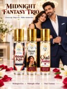 Midnight Fantasy Trio for Midnight Kiss, Midnight Affair & Oud Fantasy Pure Attar | Romance, Passion, Confidence & Luxury Oud