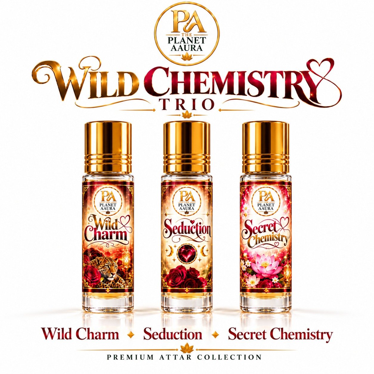 Wild Chemistry Trio for Wild Charm, Seduction & Secret Chemistry Pure Attar | Passion, Romance, Attraction & Confidence - Image 5